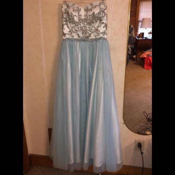 Xscape Dresses Xscape Light Blue Prom Dress Poshmark